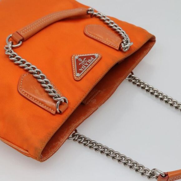 Prada Tessuto Orange Synthetic Shoulder Bag (Pre-Owned) - Picture 5 of 16